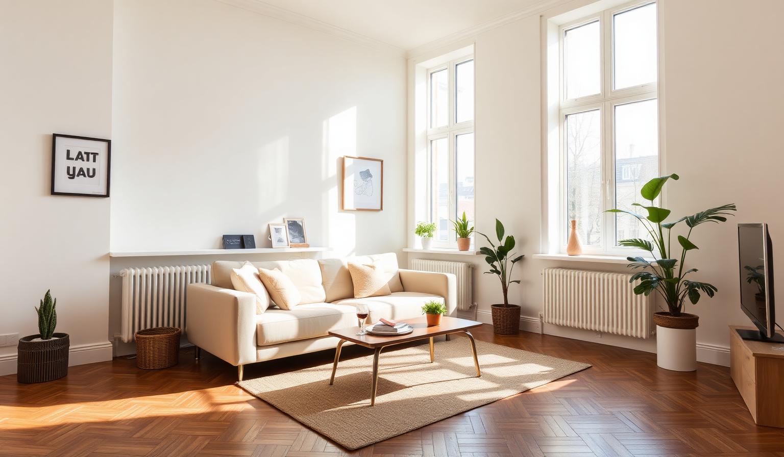Intérieur préparé pour une visite immobilière à Bruxelles