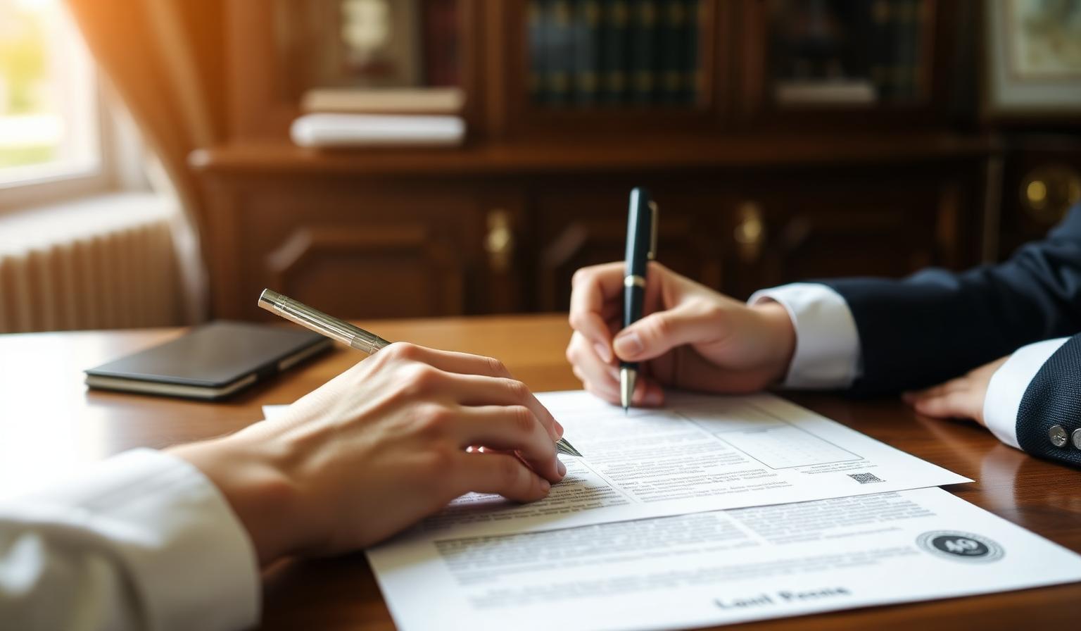 Signature de l'acte de vente chez le notaire à Bruxelles