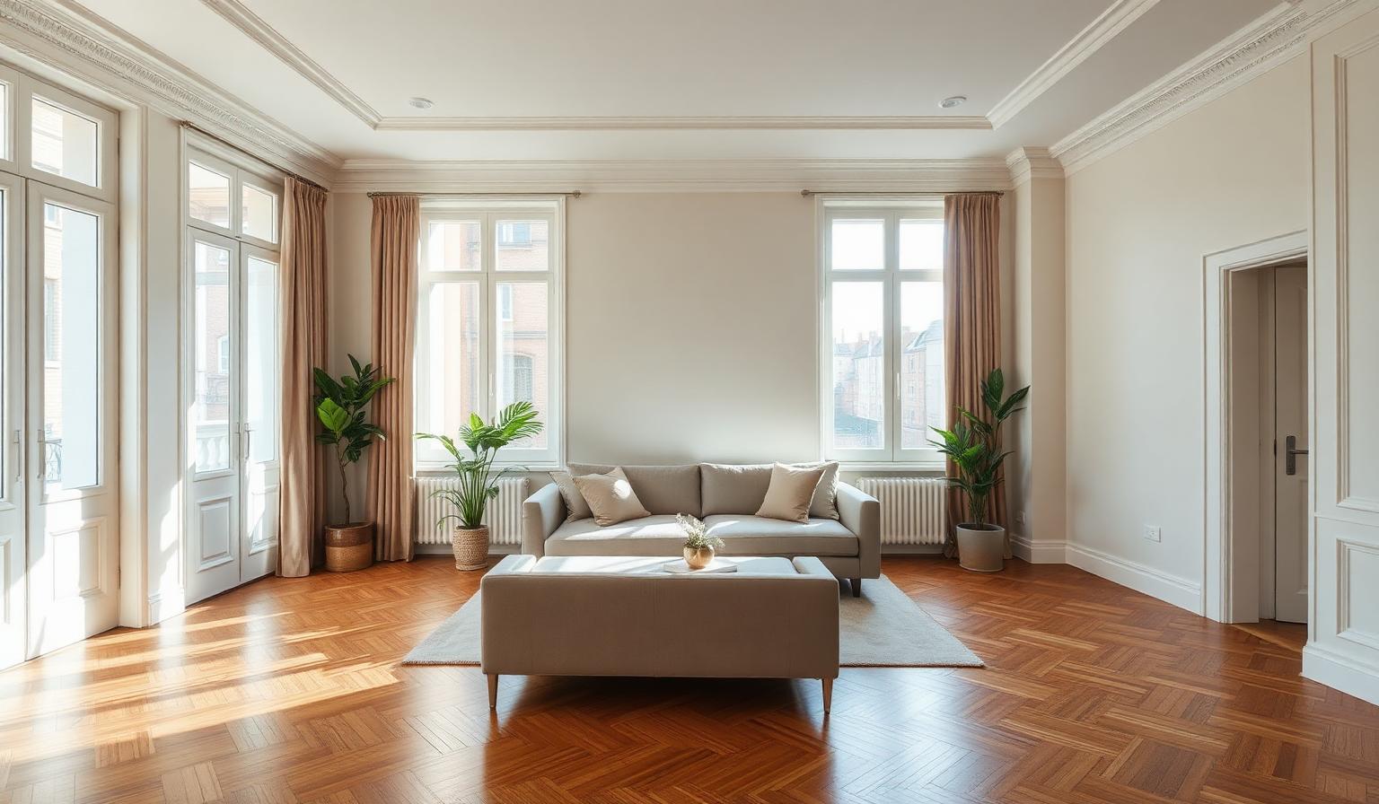 Photographie immobilière d'un intérieur lumineux à Bruxelles