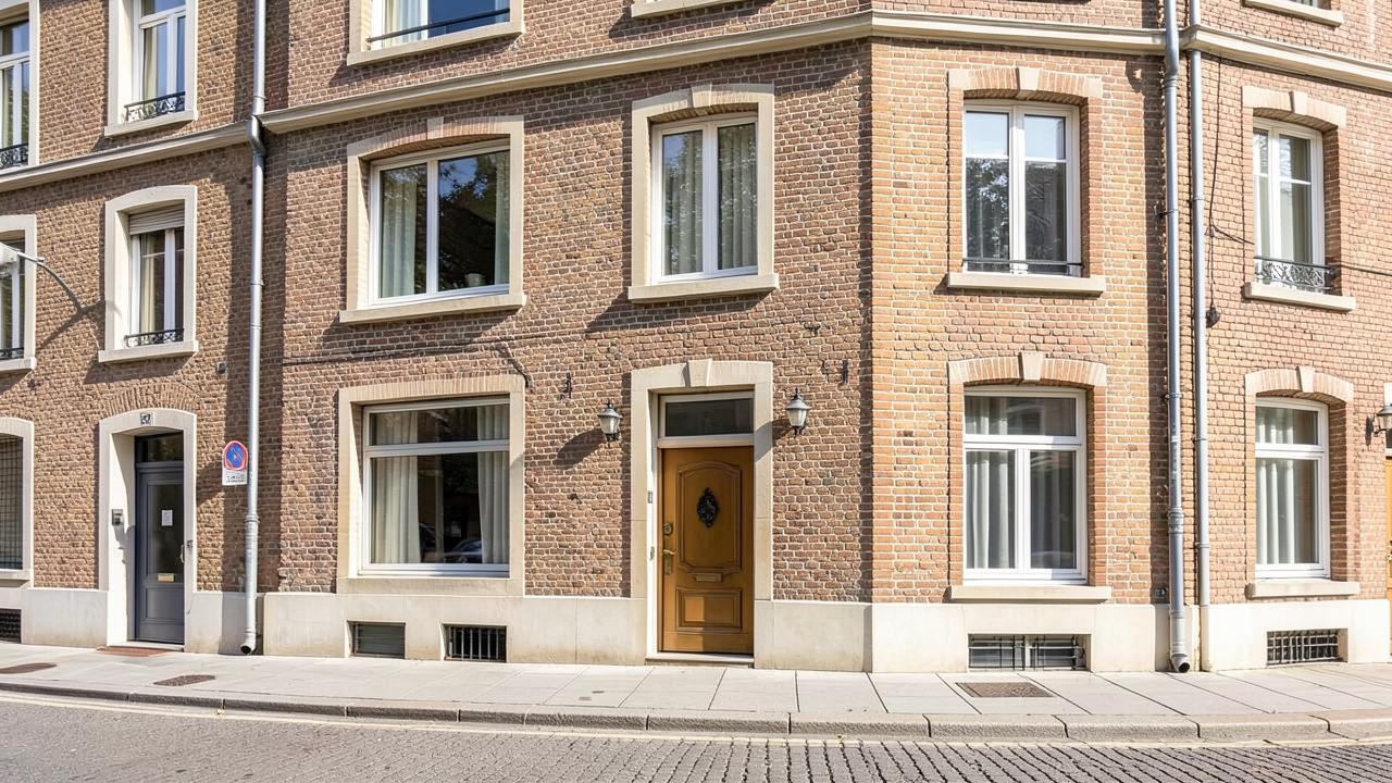 Façade de maison bruxelloise en briques, illustration d'une vente immobilière entre particuliers